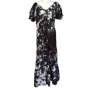 Earthbound navy/white tie dye maxidress, XXL, bohemian, festival, hippie, artsy